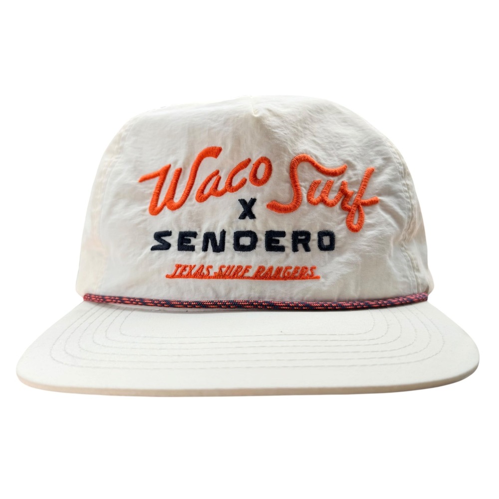 Sendero Provisions Co Waco Surf Hat Mens Snapback Texas Surf Rangers Cream Nylon